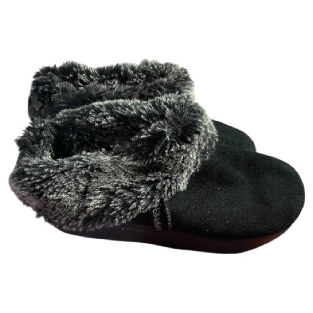 Skechers Tone Ups Spindrift, Suede Leather, Clogs, Sz 9, Faux fur, Platform